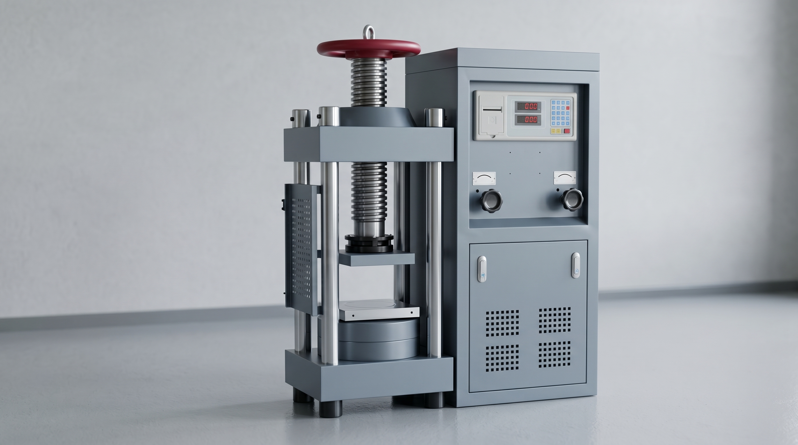 Compression testing equipment at Lawnlink Civil Engineering Laboratories